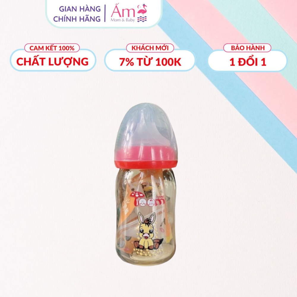 Bình Sữa TOOM PP Bởi Ấm Baby Nhựa PPSU Cổ Rộng An Toàn Tiện Lợi Cho Bé 160ml Ấm Gift Decor