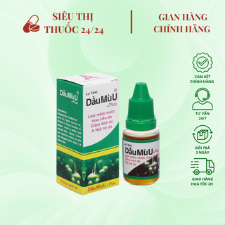 Dầu Mù U 12ml ⚡ CAM KẾT CHẤT LƯỢNG ⚡ Dầu Mù U Mau Lành Vết Thương Liền Sẹo