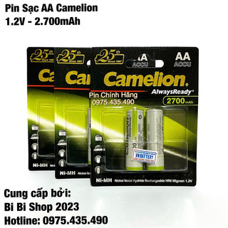 Combo 6 Viên Pin Sạc AA Camelion 2700 mAh Lockbox Chính Hãng