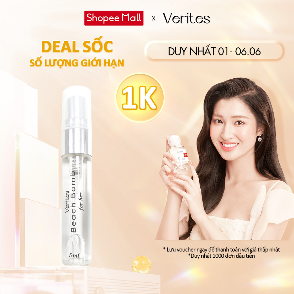 [0H 6.6_DEAL 1K MUA CÙNG VOUCHER] Nước Hoa VERITES 5ml x 1 (hương bất kì)