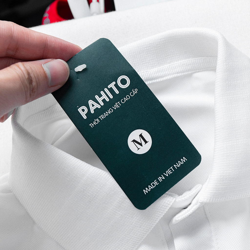 Áo polo nam viền sọc ngang PAHITO vải cá sấu ngắn tay có cổ mùa hè