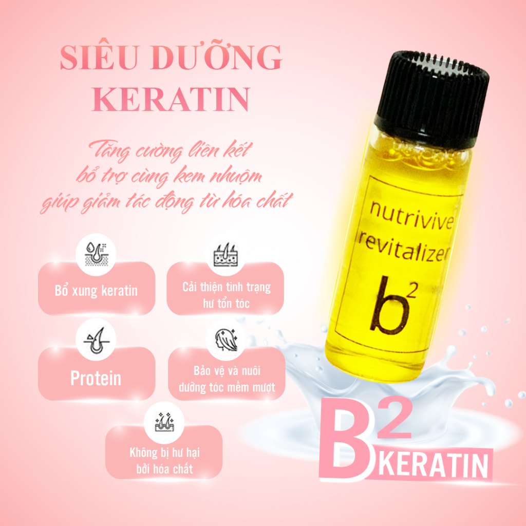 Siêu Dưỡng Chất Keratin , protein . ( pha chung với thuốc nhuộm giúp bảo vệ tóc )