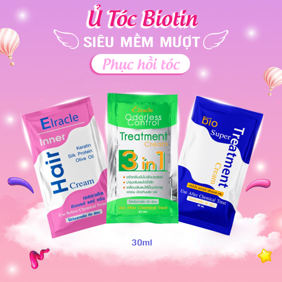 Ủ tóc BIOTIN Collagen Thái Lan, phục hồi tóc tại nhà siêu mềm mượt 30ml, MIN.HAIR