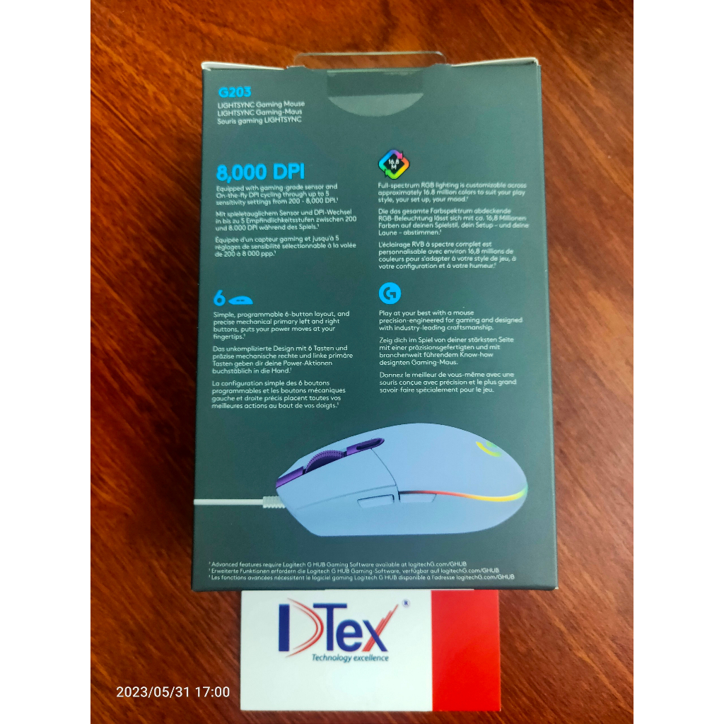 Chuột Logitech G203 LIGHTSYNC Gaming  - Hàng Chính Hãng