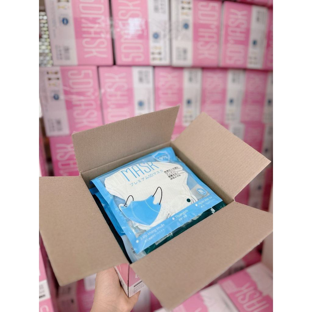 Thùng khẩu trang 5D 100 chiếc