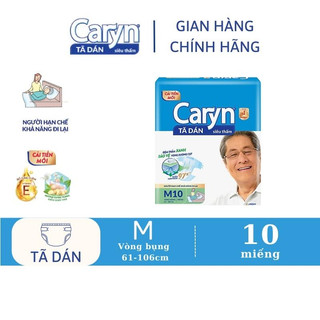 Bỉm người già caryn tã dán chống tràn, tã dán caryn m10/ l10/ xl10