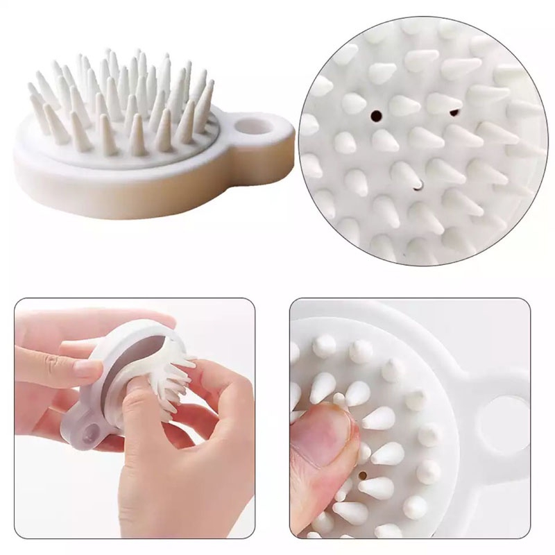 Lược Gội Đầu Silicon Mềm, Lược Massage Gội Đầu Nhật Làm Sạch Da Đầu, Giảm Rụng Và Kích Thích Mọc Tóc - HOUSESHOP68