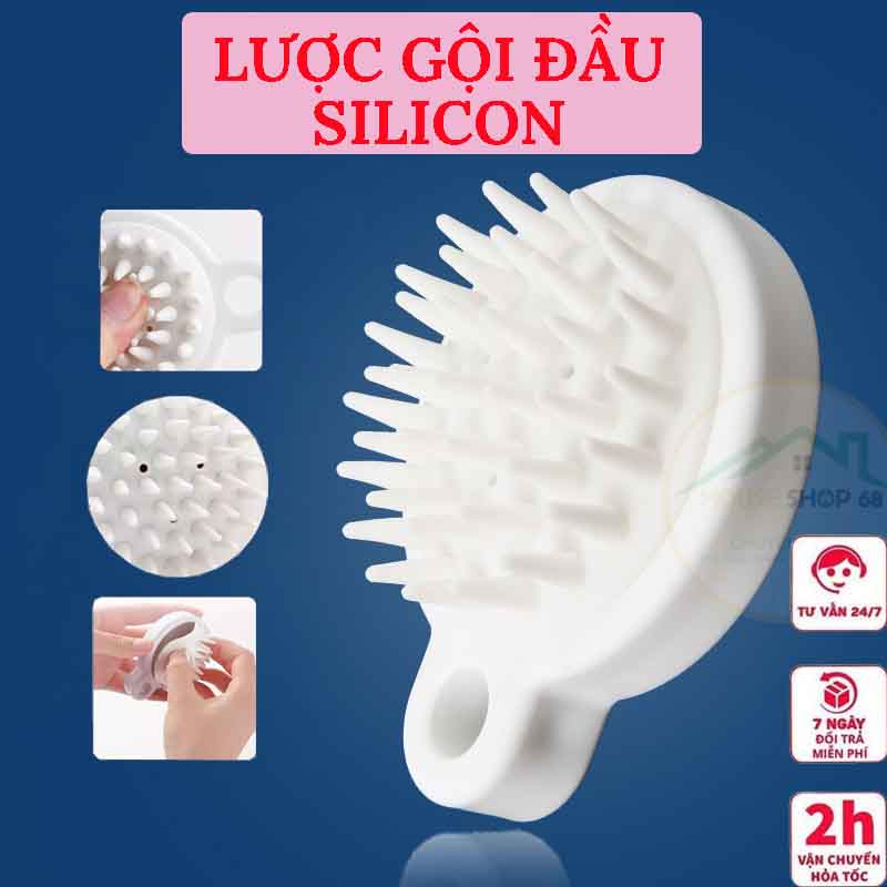 Lược Gội Đầu Silicon Mềm, Lược Massage Gội Đầu Nhật Làm Sạch Da Đầu, Giảm Rụng Và Kích Thích Mọc Tóc - HOUSESHOP68