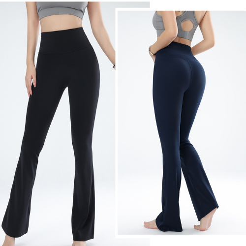 Quần Tập Yoga GYM Naqi Q-619 Ống Rộng Chấm Gót Lưng Cao Siêu Hắc Dáng