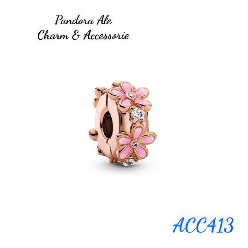 CHARM PAN ALE KHOÁ CHẶN HOA ANH ĐÀO VÀNG HỒNG S925