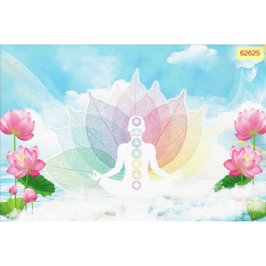 Decal dán tường 3D trang trí phòng tập Yoga mẫu rẻ đẹp nhất (Có keo sẵn bóc dán)