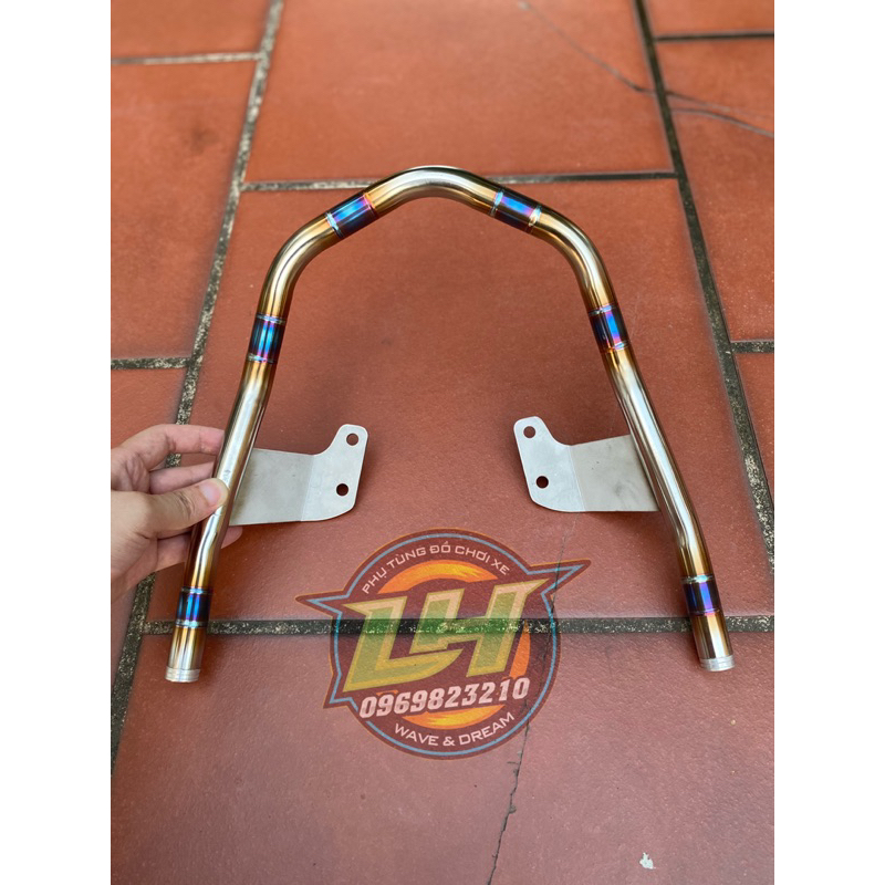 Tay sách inox 304 fom nhọn gắn cho sirius RC