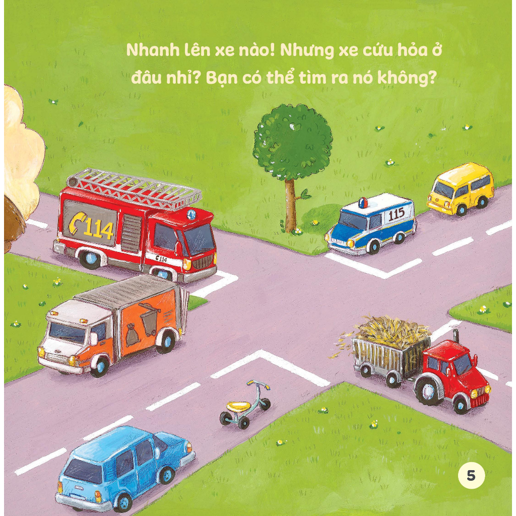 Sách - Mình theo lính cứu hỏa voi dập tắt đám cháy (Dành cho độ tuổi 3 đến 9)