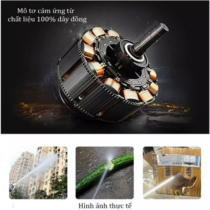 Máy rửa xe PANASONIC màu vàng. Bảo hành chính hãng 24 tháng.