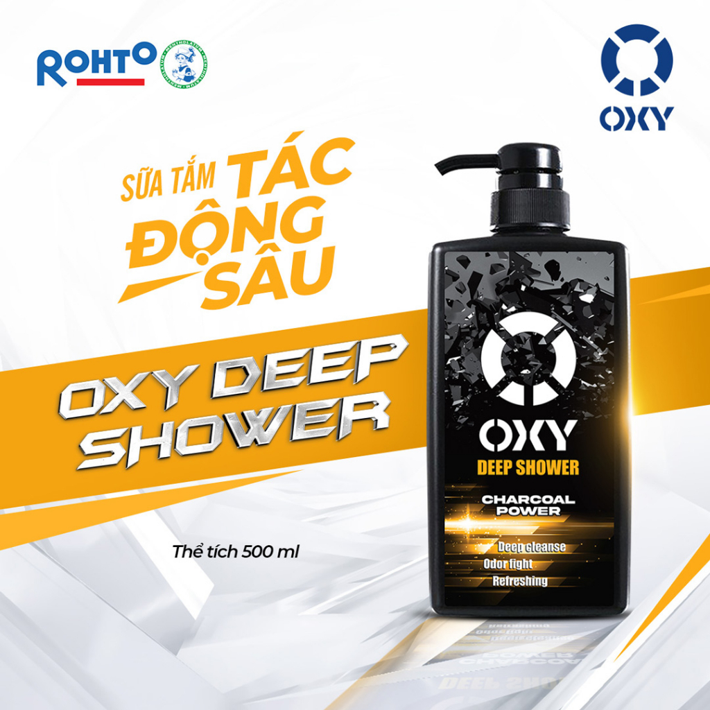 [VB] Combo chăm sóc toàn thân cho nam giới: 1 Dầu gội Oxy Deep Shampoo 500ml & 1 Sữa tắm Oxy Deep Shower 500ml