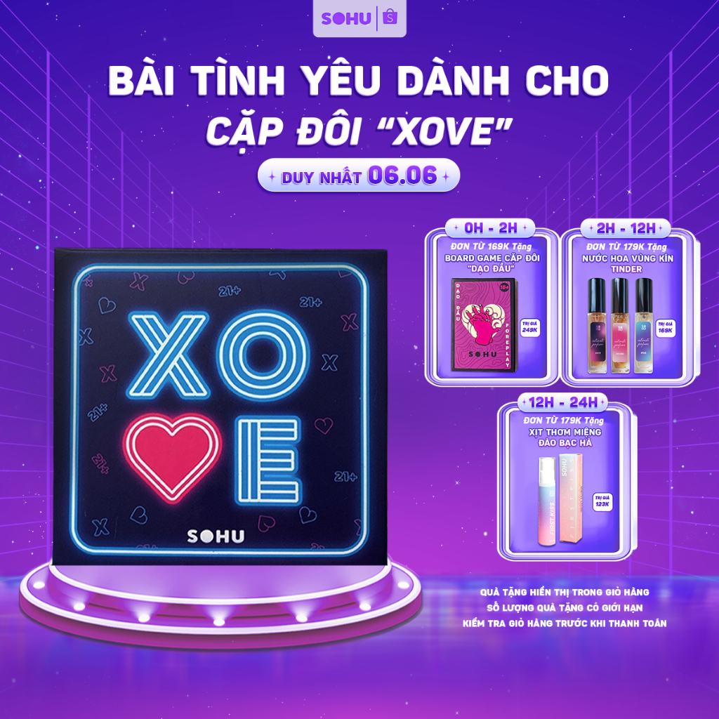 Bộ bài tình yêu XOVE, boardgame cặp đôi Sohu trò chơi cho couple hẹn hò