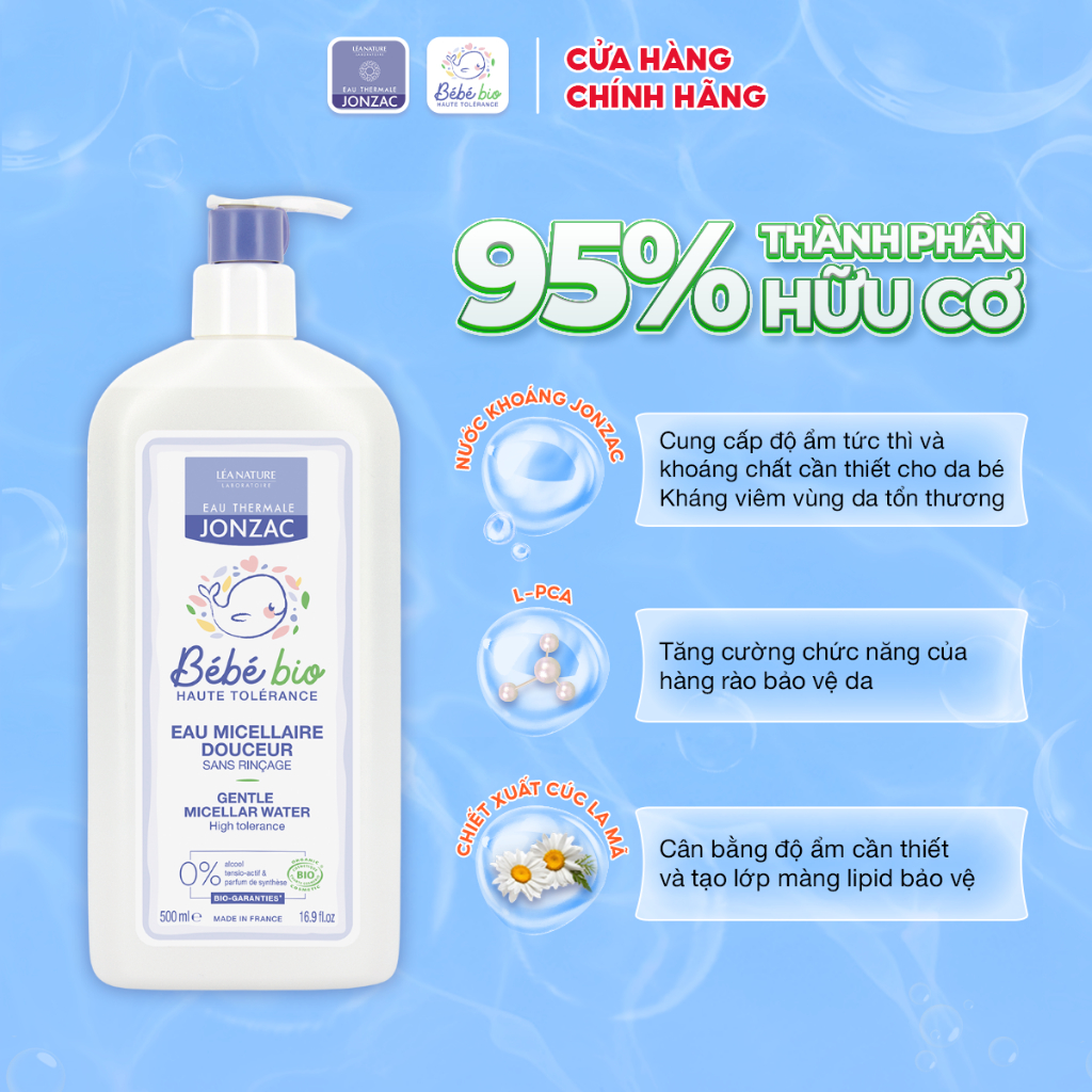 Nước Làm Sạch Hữu Cơ Đa Năng Dành Cho Bé Từ Sơ Sinh Eau Thermale Jonzac 500ml