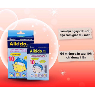 ✅[Pharmacii24H] Miếng Dán Hạ Sốt  AKIDO Cho Bé ( 1 Hộp x 6 Miếng )