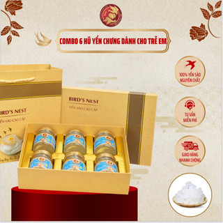 Combo 6 hũ yến chưng sẵn dành cho trẻ em 70ml/hũ - yến sào nhà mình chính hãng nguyên chất