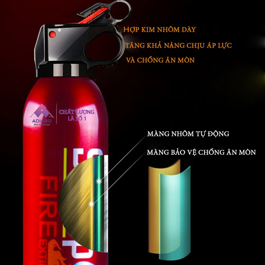 Bình Xịt Chữa Cháy - Bình Cứu Hỏa Mini - Dập Lửa Khẩn Cấp Ô tô - Văn Phòng, Nhà Cửa,Bếp Siêu Nhanh Sharspots Chính Hãng