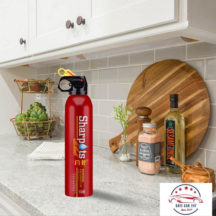 Bình Xịt Chữa Cháy - Bình Cứu Hỏa Mini - Dập Lửa Khẩn Cấp Ô tô - Văn Phòng, Nhà Cửa,Bếp Siêu Nhanh Sharspots Chính Hãng