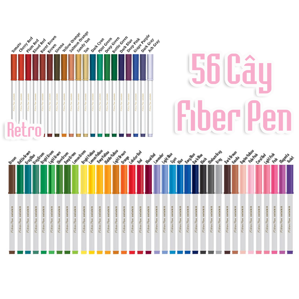Bút lông màu Fiber Pen Thiên Long Colokit Basic/Pastel/Retro