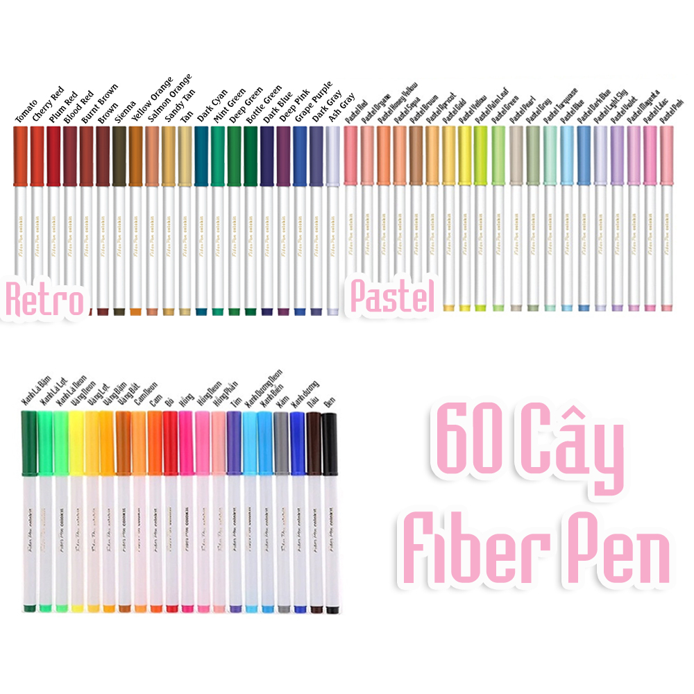 Bút lông màu Fiber Pen Thiên Long Colokit Basic/Pastel/Retro