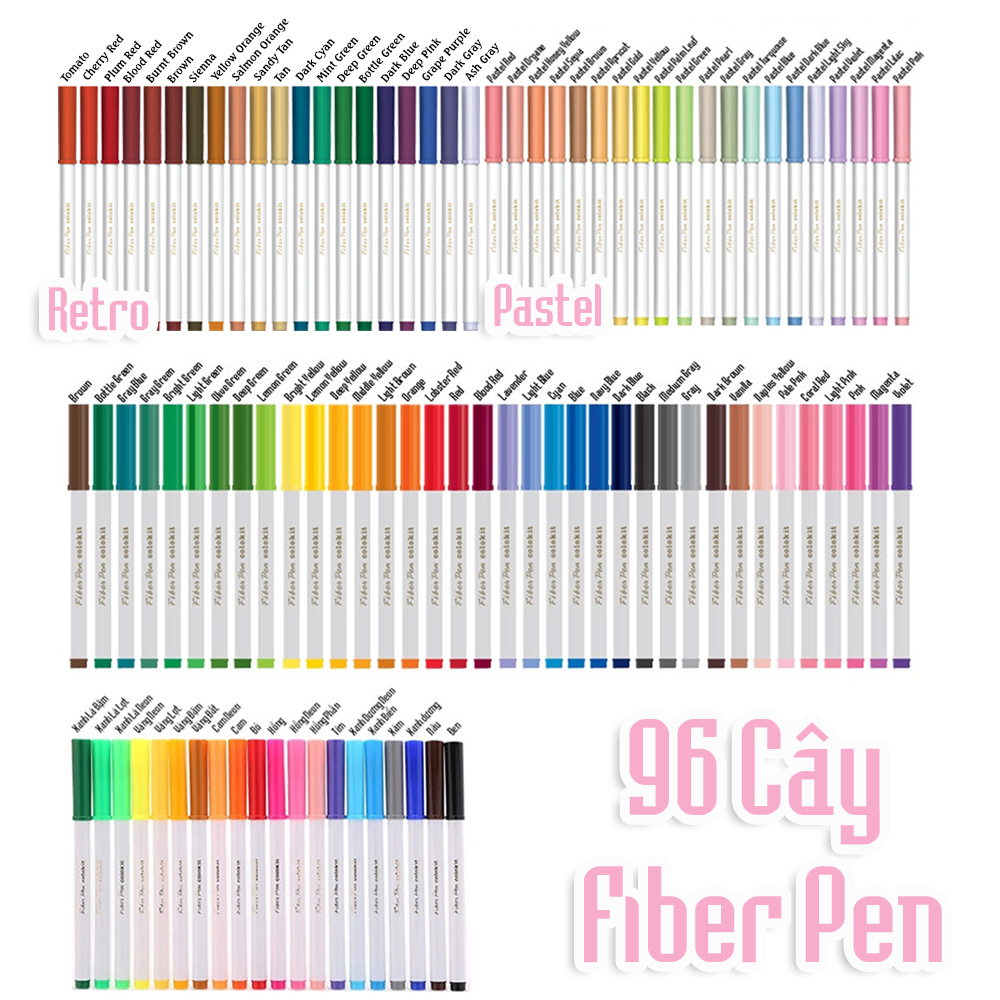 Bút lông màu Fiber Pen Thiên Long Colokit Basic/Pastel/Retro