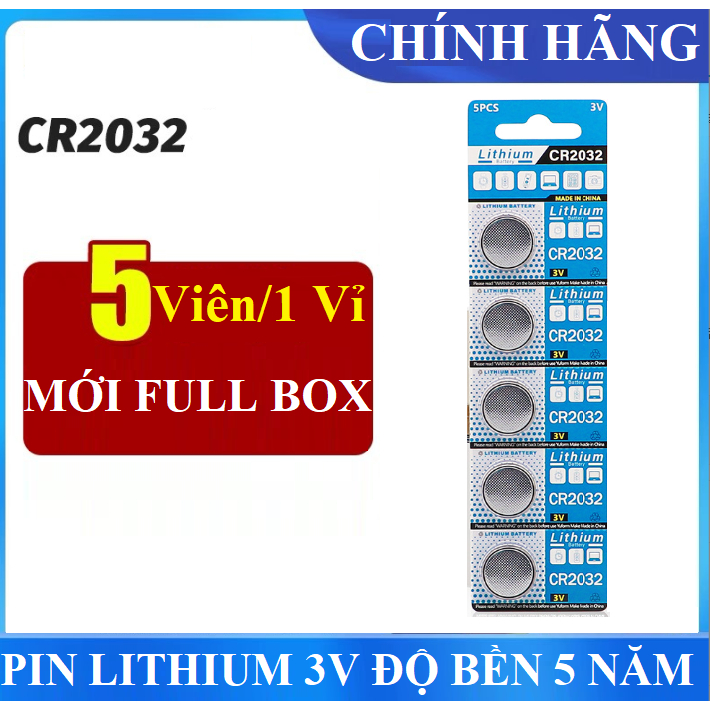 Hộp Pin cmos CR2032 mới 100% full box pin 2032