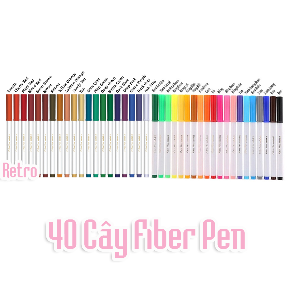 Bộ bút lông màu Fiber Pen Thiên Long - Có thể rửa được