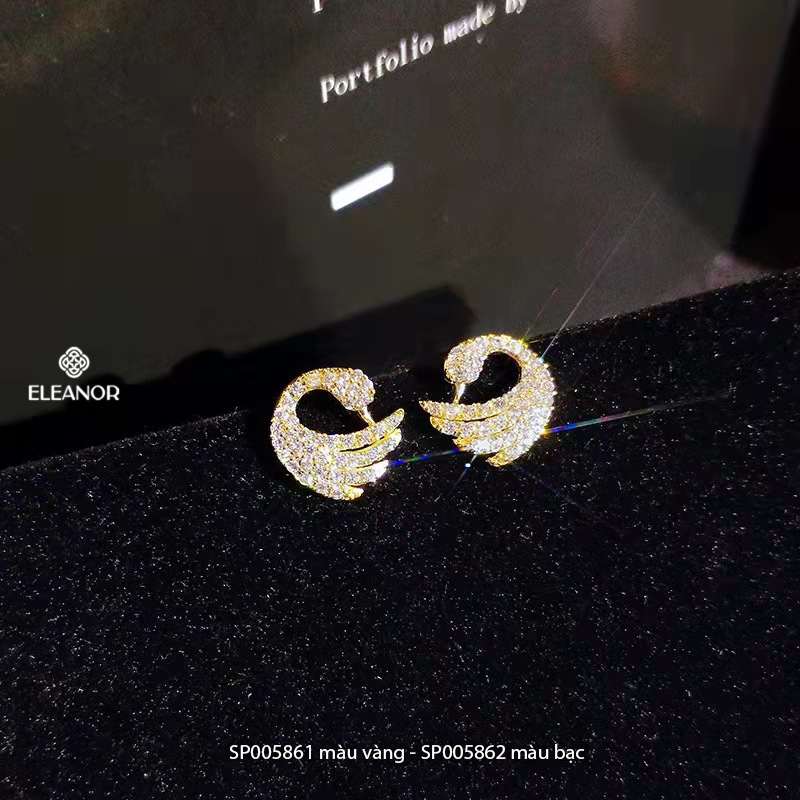 Bông tai nữ chuôi bạc 925 Eleanor Accessories hình thiên đính đá phụ kiện trang sức 5860