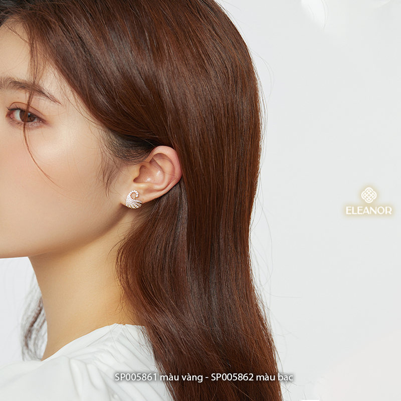 Bông tai nữ chuôi bạc 925 Eleanor Accessories hình thiên đính đá phụ kiện trang sức 5860