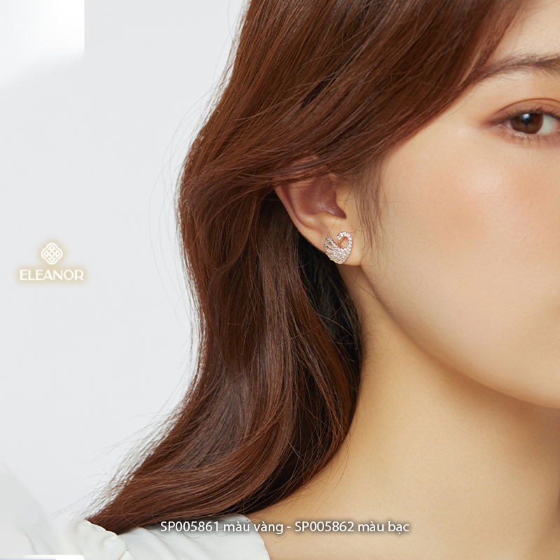 Bông tai nữ chuôi bạc 925 Eleanor Accessories hình thiên đính đá phụ kiện trang sức 5860