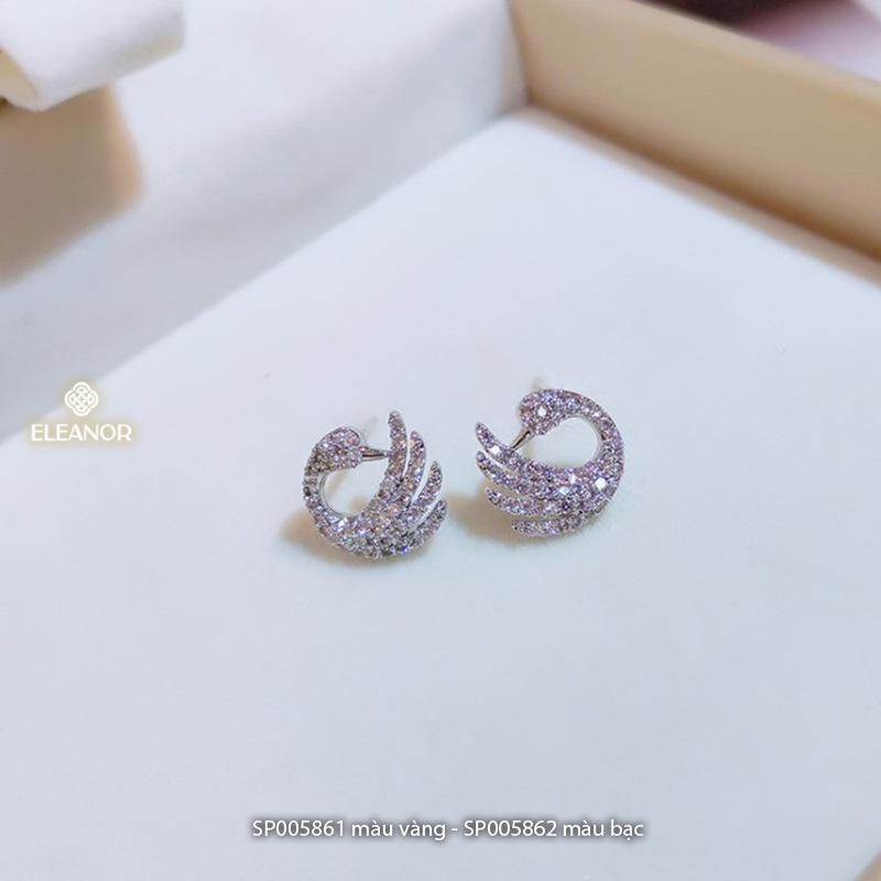 Bông tai nữ chuôi bạc 925 Eleanor Accessories hình thiên đính đá phụ kiện trang sức 5860
