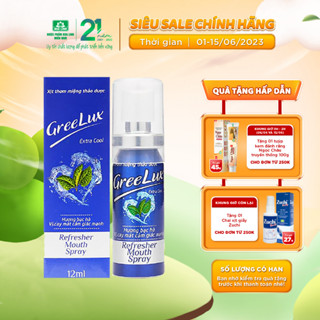 Xịt Thơm Miệng GreeLux Extra Cool 12ml vị cay mát cảm giác mạnh