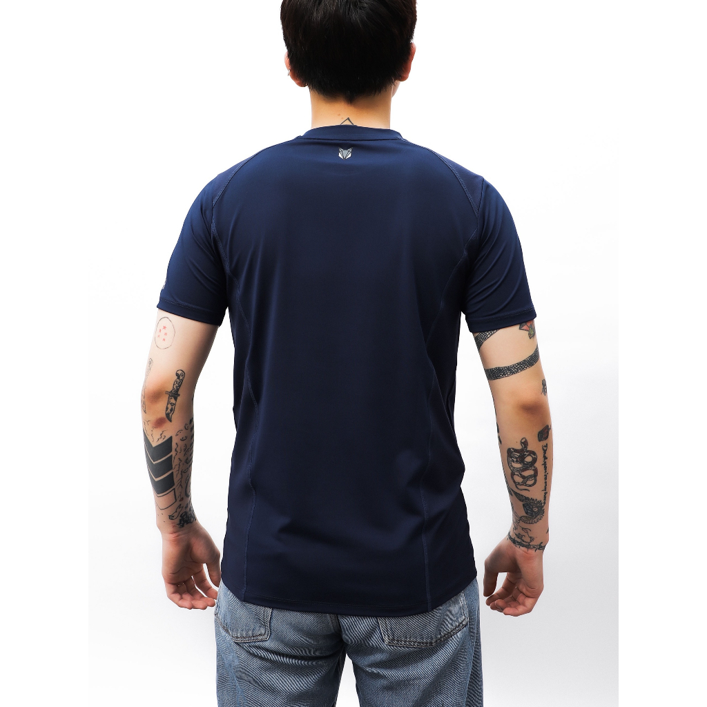 Áo thun thể thao cổ V DEFOXX SPORT vải trơn 4 chiều màu hồng 230547 foxxmen