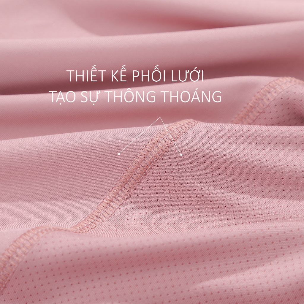 Áo thun thể thao cổ V DEFOXX SPORT vải trơn 4 chiều màu hồng 230547 foxxmen