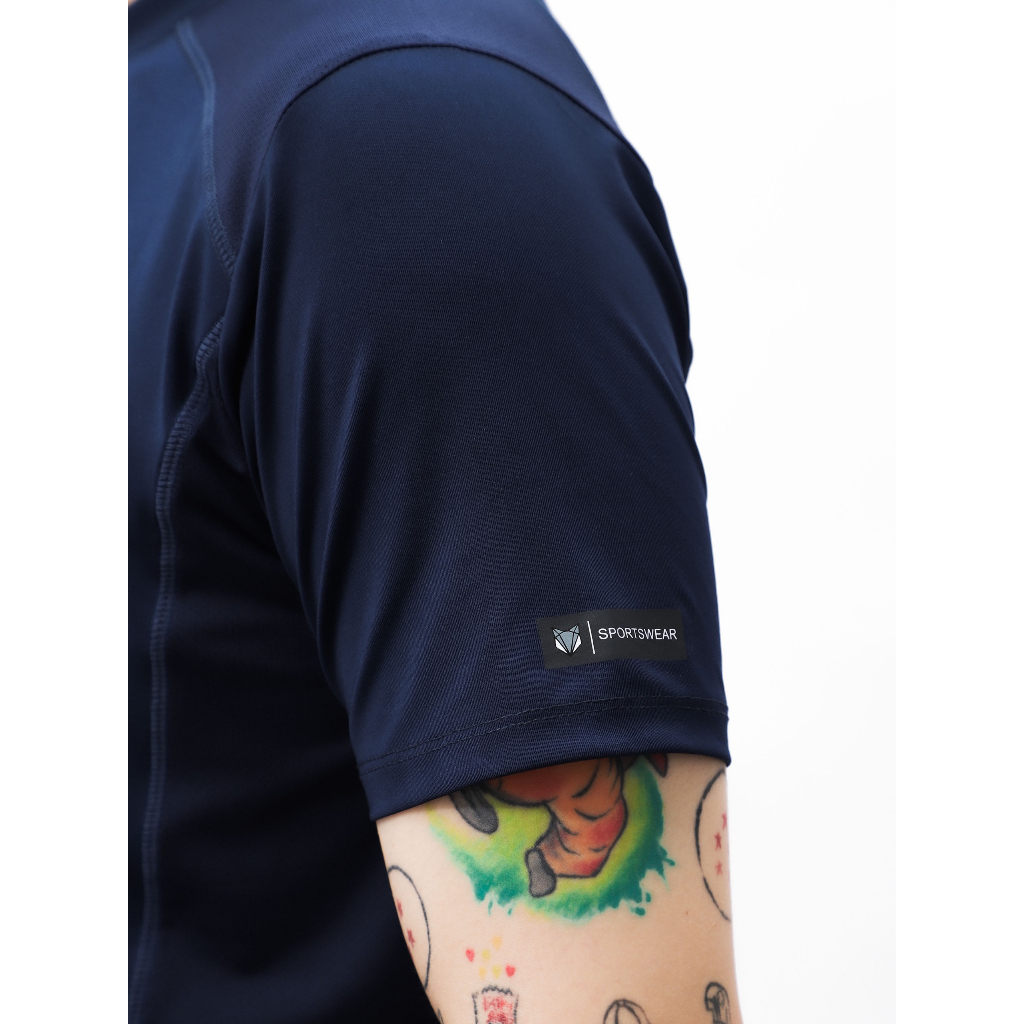 Áo thun thể thao cổ V DEFOXX SPORT vải trơn 4 chiều màu hồng 230547 foxxmen