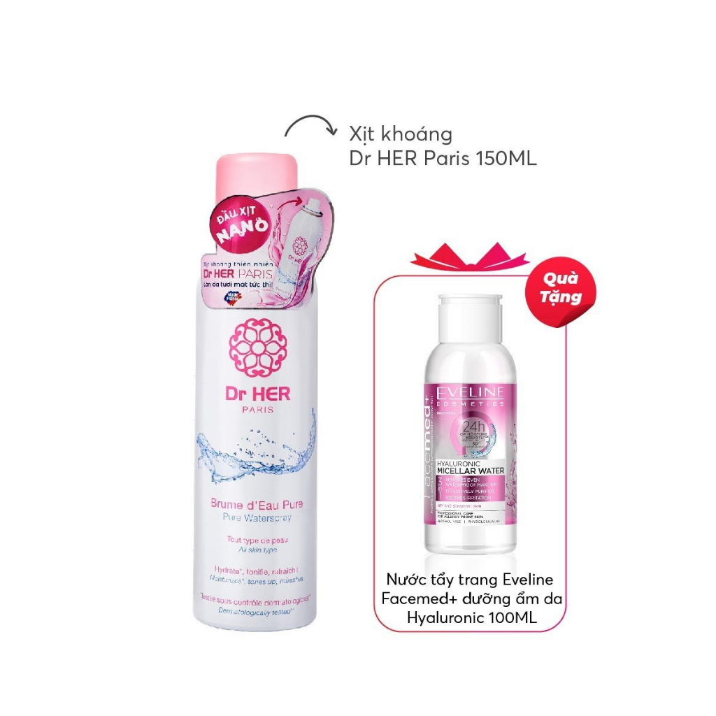 Xịt Khoáng Cấp Ẩm Da Dr Her Paris - 150ml