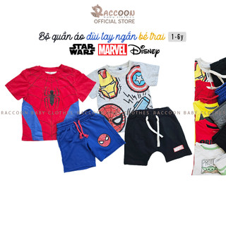 [1-6Y | 7- 19KG] Bộ quần áo bé trai người nhện siêu anh hùng xuất dư HM Disney Mickey / Star War / Spider man / Marvel