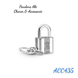Pan ale charm ổ khoá tình yêu trang trí vòng tay bạc