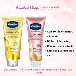 SALE Sữa Dưỡng Thể Làm Sáng Da Vaseline 10x Gluta Hya ban ngày + ban đêm [hồng - vàng] 300ml Thái Lan