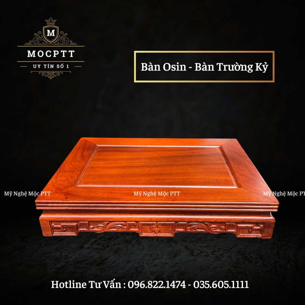 Bàn trà , bàn osin gỗ hương kích thước 30 x 40 , 35 x 50 , 35 x 60 cm trang trí phòng khách , phòng thờ