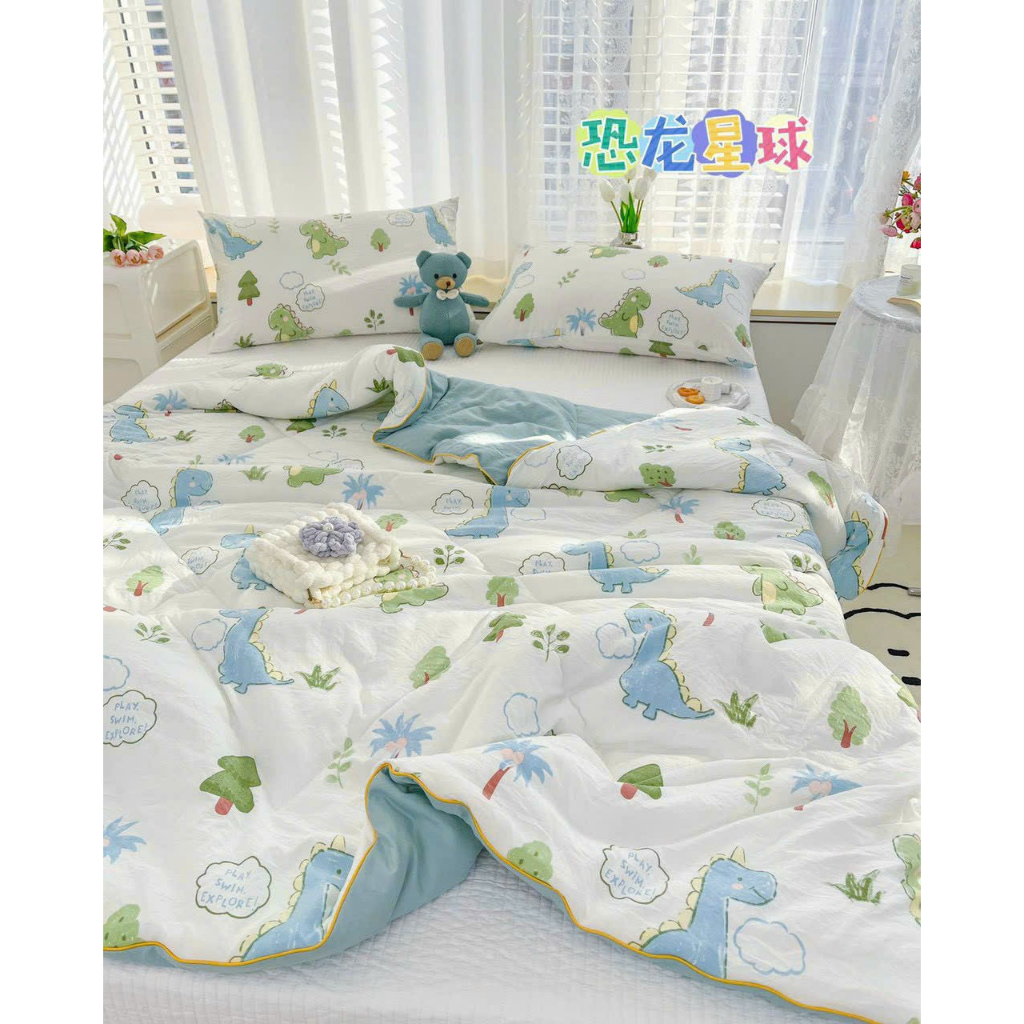 Chăn hè cotton đũi Hàn Quốc nhập khẩu cao cấp loại 1, kích thước 2mx2m3, mềm mát