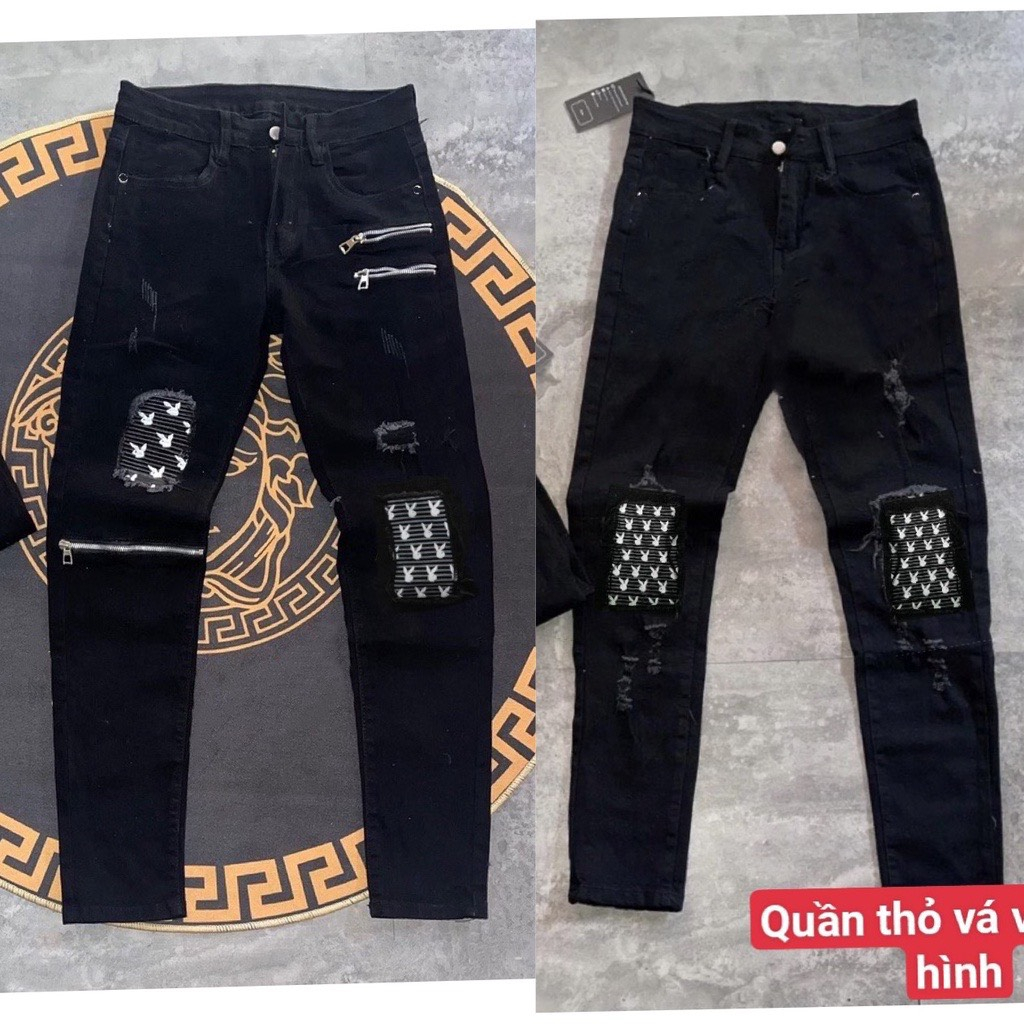 Quần jean nam cao cấp jean nam co dãn chuẩn đẹp LV vải dày như hình MEN-shops
