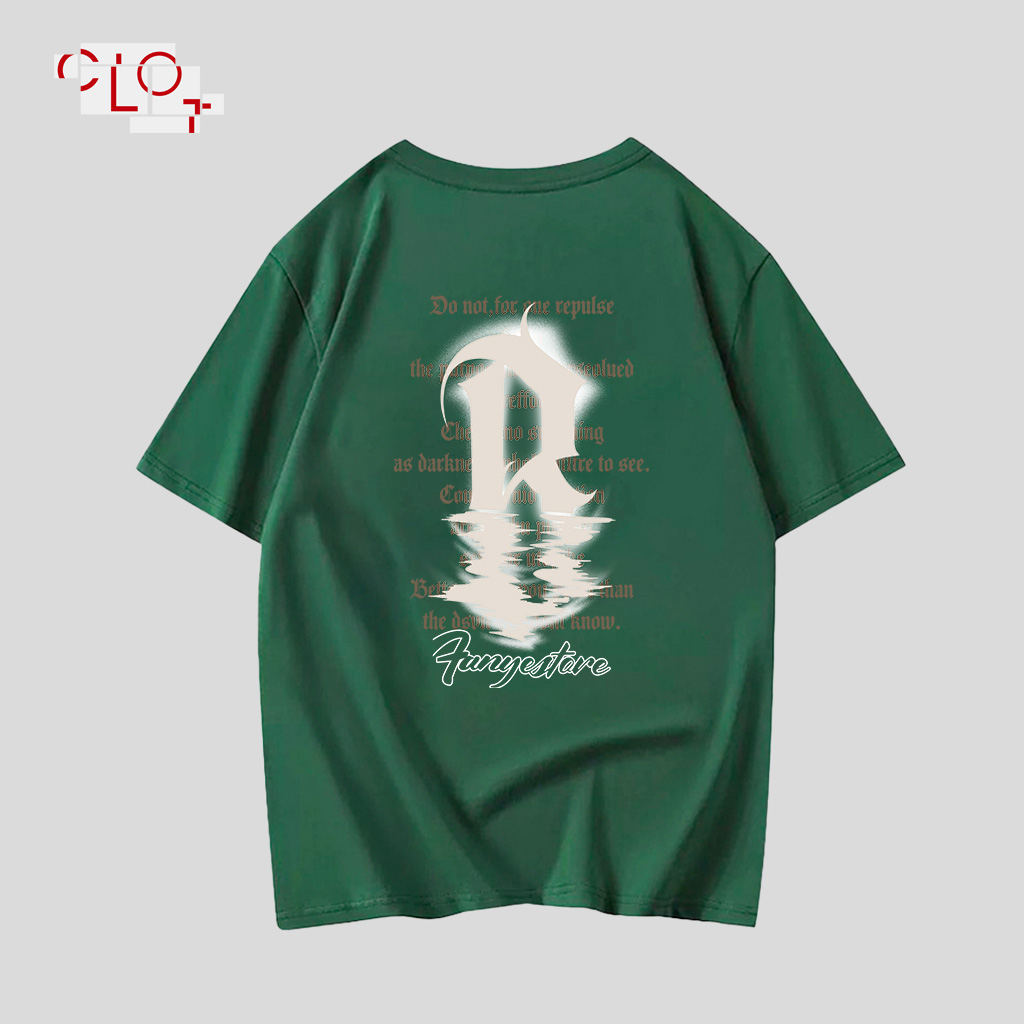 CLOT local brand Áo thun unisex đen vintage áo bigsize thời trang nữ tee 100%Cotton