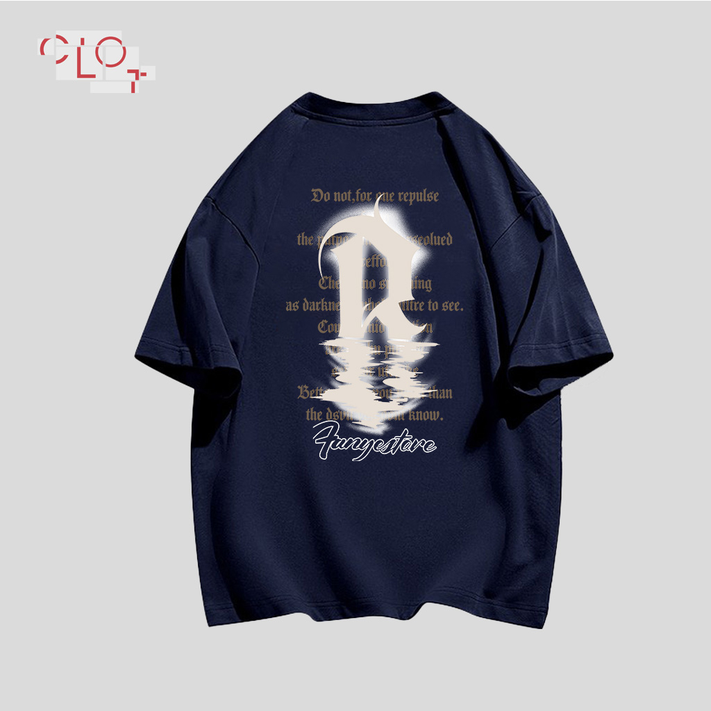 CLOT local brand Áo thun unisex đen vintage áo bigsize thời trang nữ tee 100%Cotton