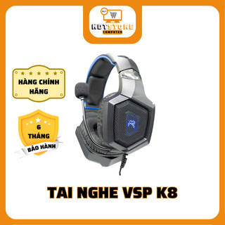 Tai nghe gaming vsp k8 led chuyên game dành cho game thủ, nghe nhạc, xem phim giải trí có micro