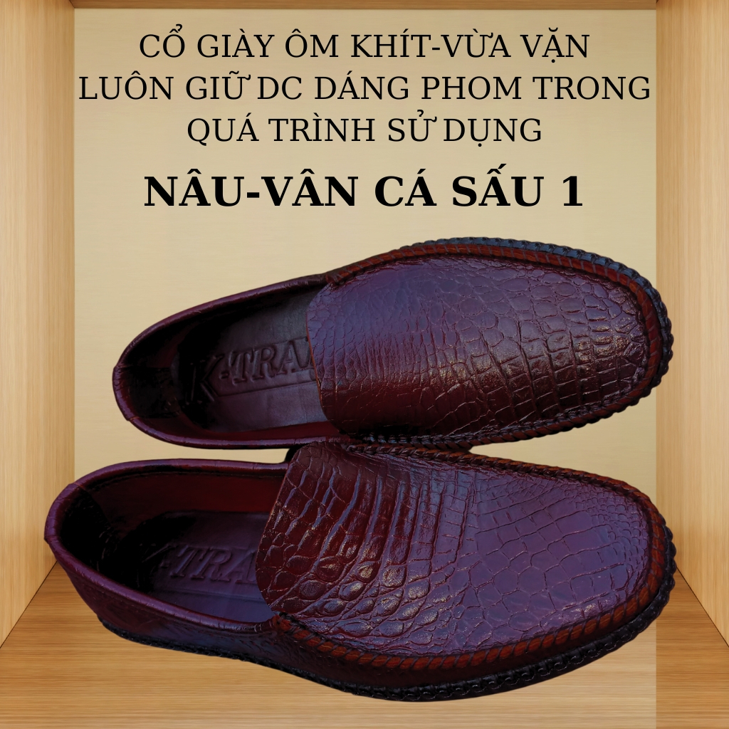 Giày lười da nam mã K200,giày da bò cao cấp,hàng thủ công thượng hạng,chất liệu da bò nhập khẩu với màu đen,nâu và xanh