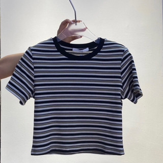 Áo June croptop kẻ